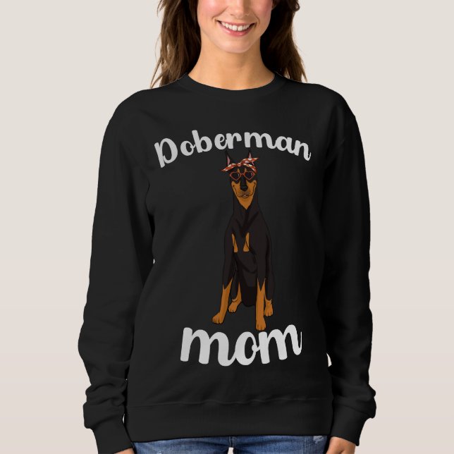 Moletom Doberman Mãe Dia de as mães Doberman Lover Dobie D (Frente)