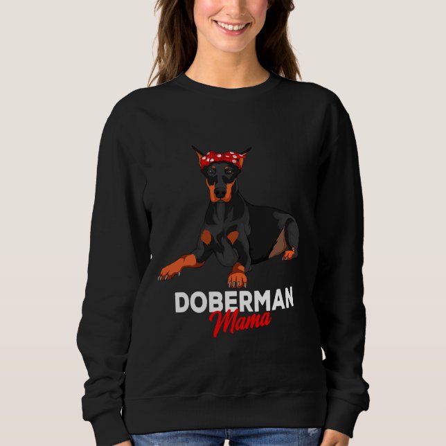 Moletom Doberman Mama Funny Dobie Dog Mãe Cute (Frente)