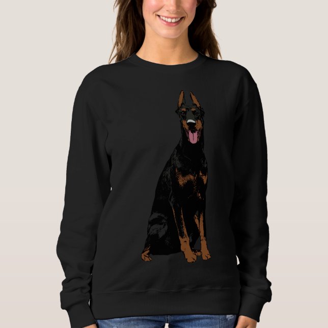 Moletom Doberman Negro 180 (Frente)