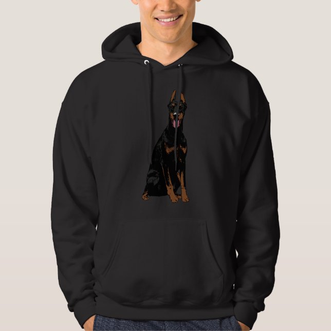 Moletom Doberman Negro 180 (Frente)