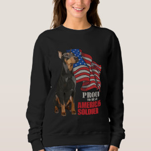 Moletom Doberman Orgulha-Se De Ser Um Soldado Americano