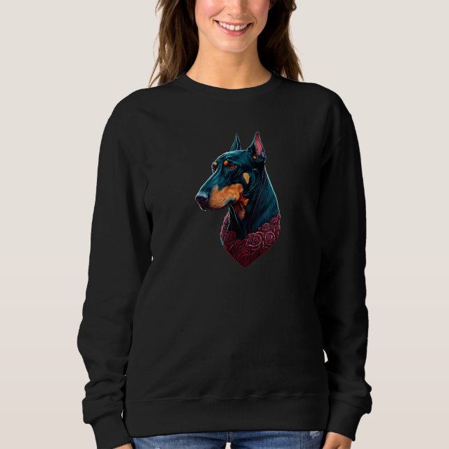 Moletom Doberman Pincher Design Doberman Valentines Day_3 (Frente)
