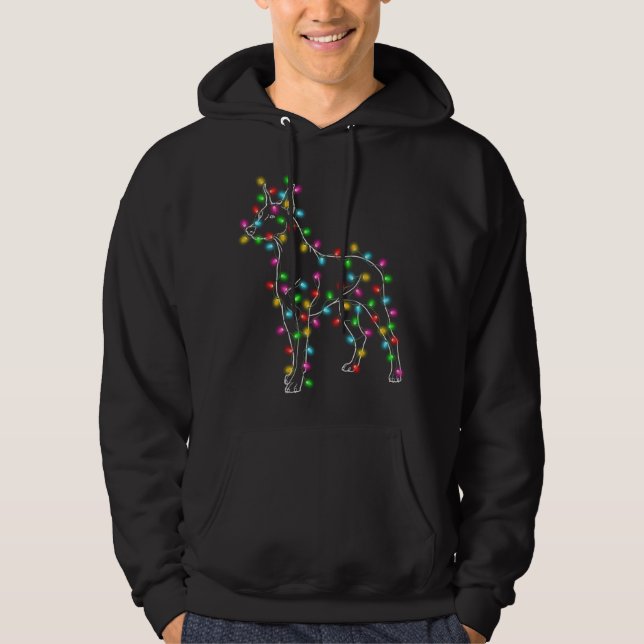 Moletom Doberman Pinscher Cães Árvore Natal Sweater Xmas (Frente)