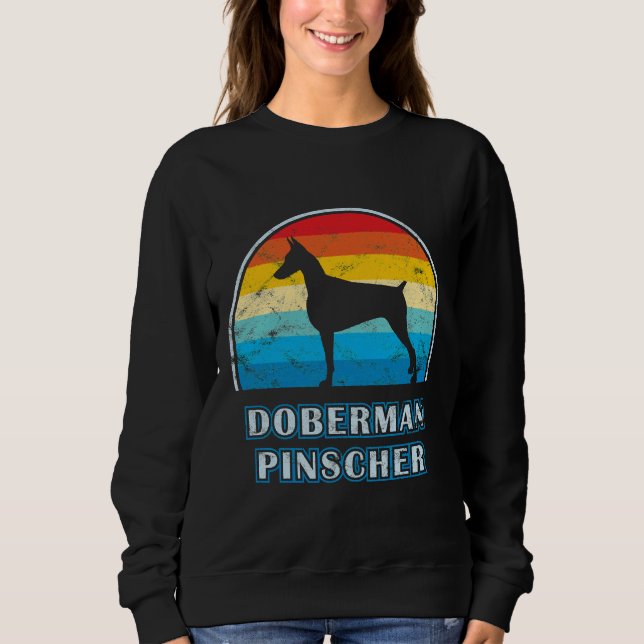 Moletom Doberman Pinscher Design de Vintage (Frente)
