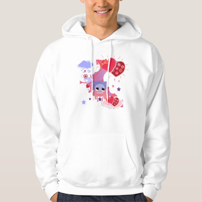 Moletom Doce Amor de Chocolate de Monstro Triste (Frente)