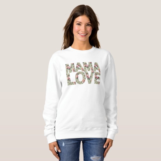 Moletom Doce Amor de Mamãe Coração Aquecido  (Frente Completa)