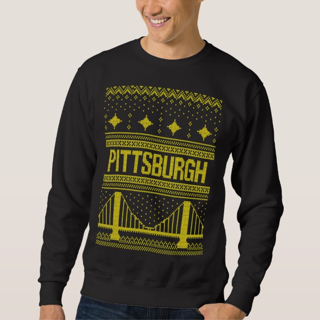 Moletom Doce De Natal Feio De Pittsburgh (Frente)