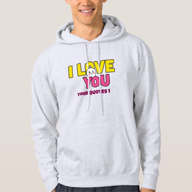 Moletom Doce Eu Te Amo Gráfico para Presentes e Roupas (Frente)