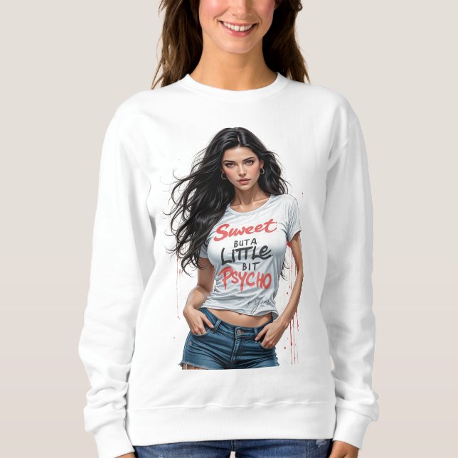 Moletom Doce Mas Menina Psicopata (Frente)