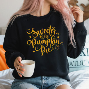 Moletom Doce Que Pumpkin Pie Fall Vibes Ação de Graças