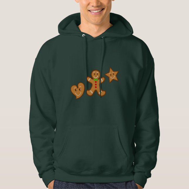 Moletom doce XmaS gingercake amantes Hoodie (Frente)