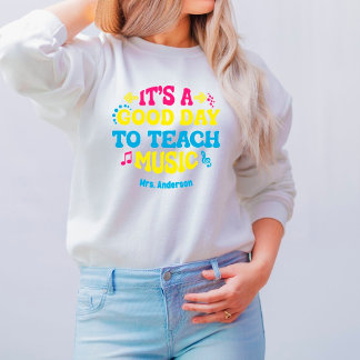 Moletom Docinho branco personalizado de professor de músic