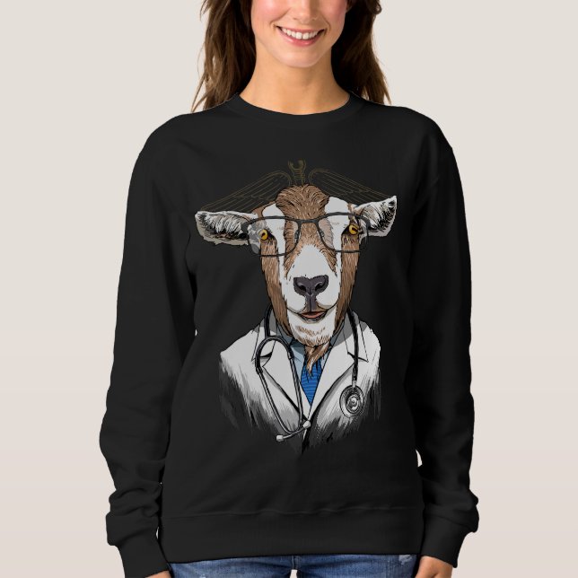 Moletom Doctor Goat Surgeon Physician Dr MD Farm Animal Go (Frente)