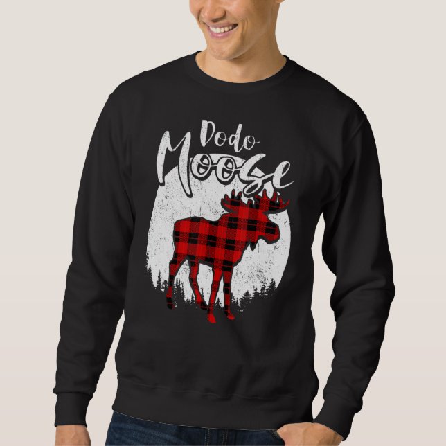 Moletom Dodo Moose Red Xadrez Buffalo Correspondente Pajam (Frente)