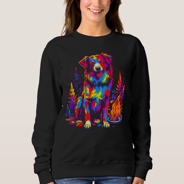 Moletom Dog Australian Shepherd Camping (Frente)