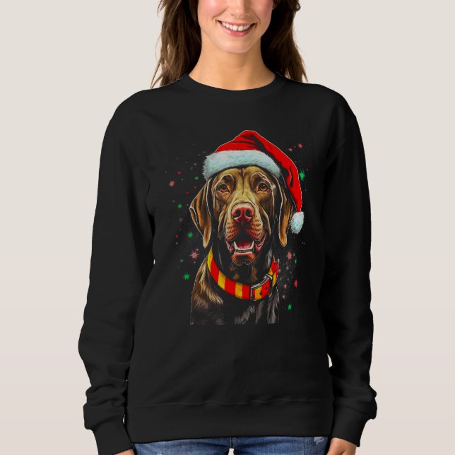 Moletom Dog German Shorthaired Pointer Santa Christmas (Frente)