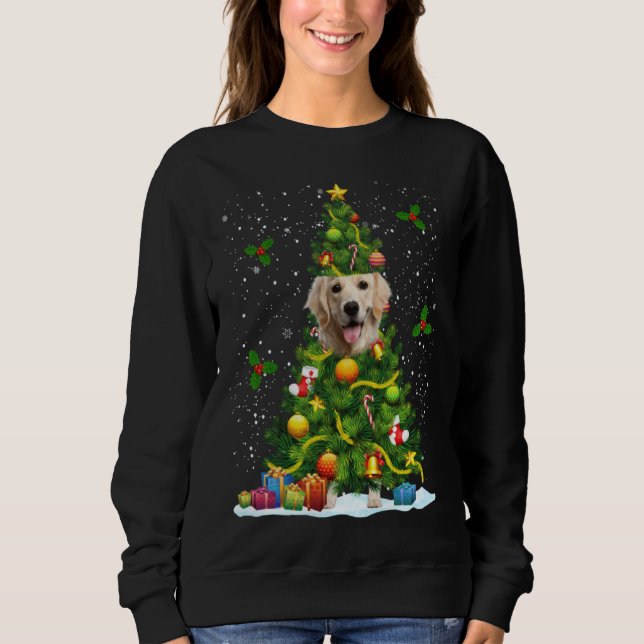 Moletom Dog Golden Retriever Christmas Tree (Frente)