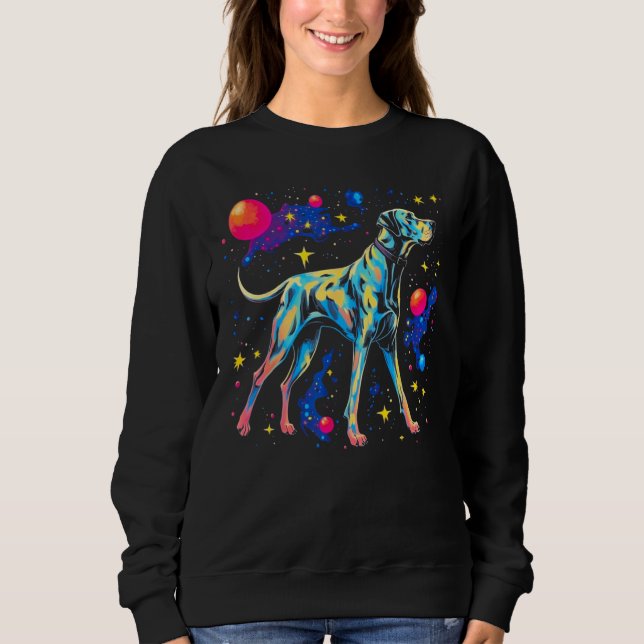 Moletom Dog Great Dane in Space (Frente)