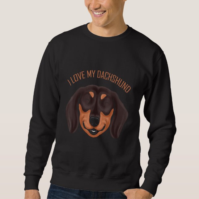 Moletom Dog   I Love My Dachshund (Frente)