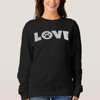 Moletom Dog Love Paw Print Graphic Plus Size