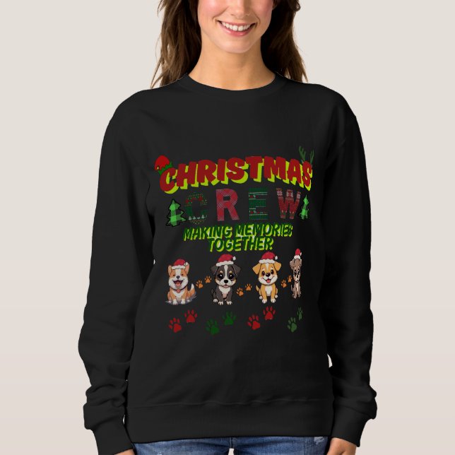 Moletom Dog Lover Christmas Family- Christmas dogs family  (Frente)