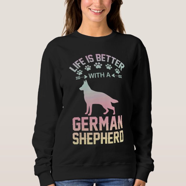 Moletom Dog lover gifts - life is better with German Sheph (Frente)