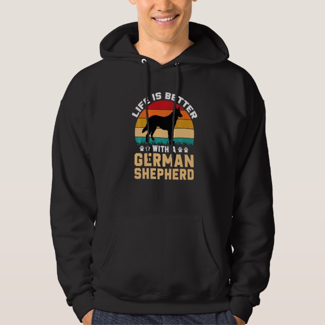 Moletom Dog lover gifts - life is better with German Sheph (Frente)