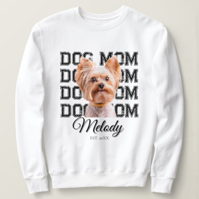 Moletom Dog Mom Custom Dog Photo (Frente do Design)