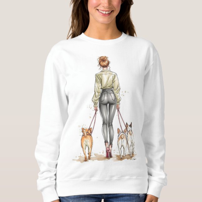 Moletom Dog Mom Girl Boss Sweatshirt | Urban Chic Dog Walk (Frente)