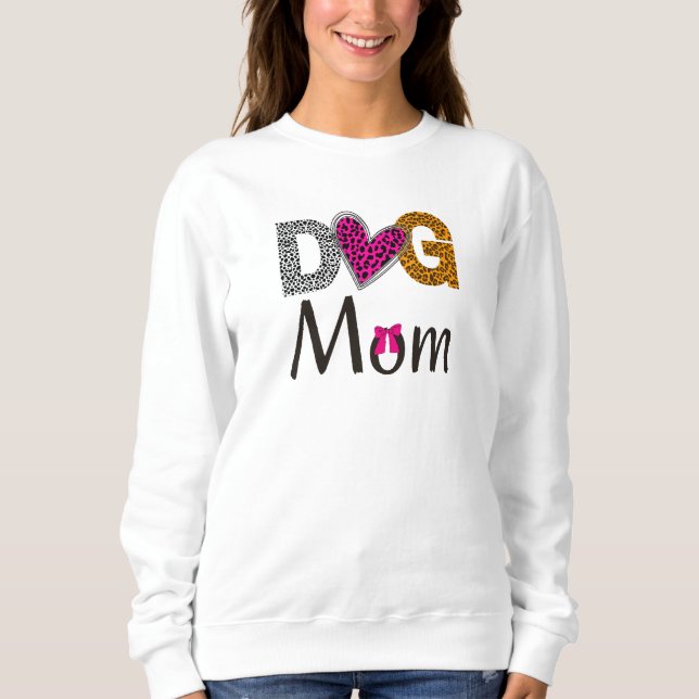 Moletom Dog Mom Leopard Print/Trending Dog Lover (Frente)