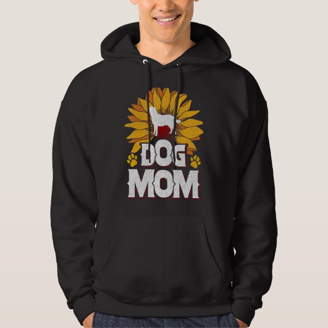 Moletom Dog Mom Sunflowers Dog  Dog fan Doggie Dogs Mom (Frente)