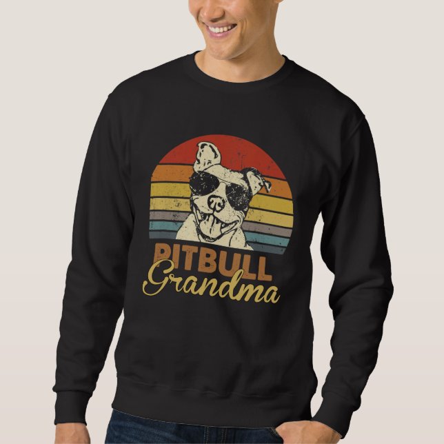 Moletom Dog Pitbull Grandma Pittie Grandma Mother s Day (Frente)