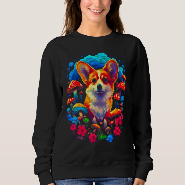 Moletom Dog Welsh Corgi Mushroom (Frente)