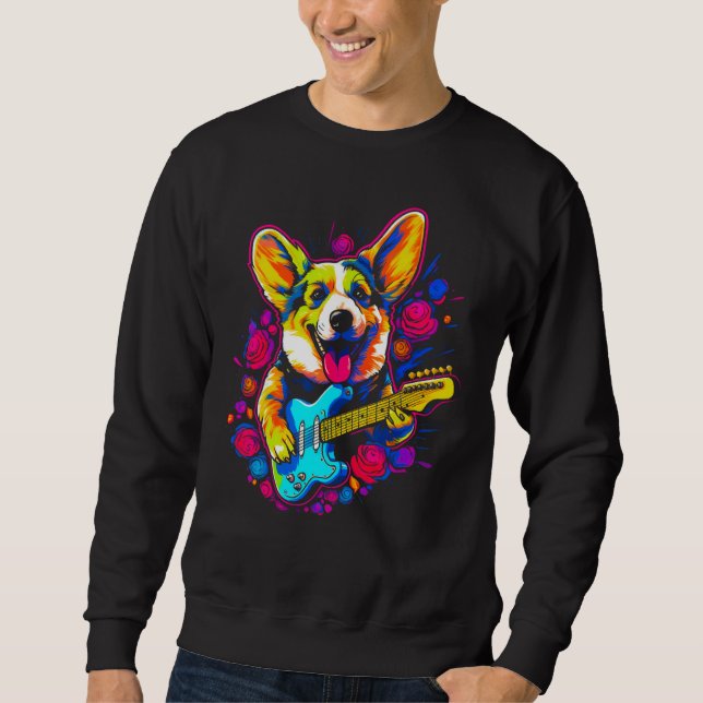 Moletom Dog Welsh Corgi Musician (Frente)