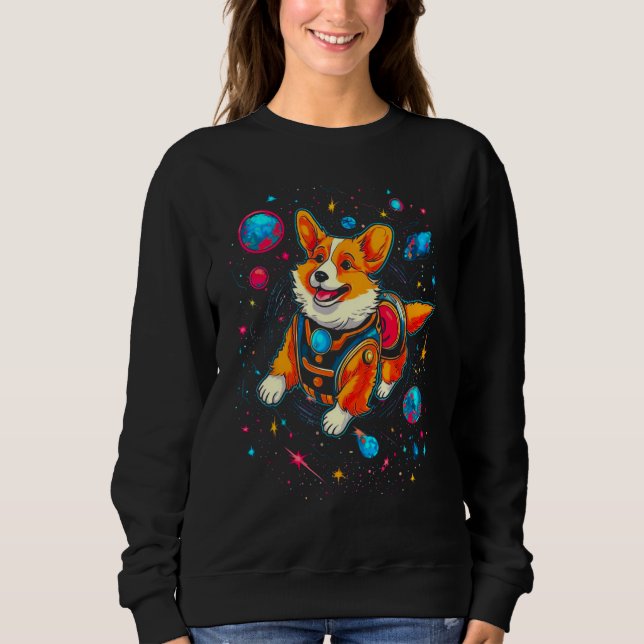 Moletom Dog Welsh Corgi Planet Space (Frente)