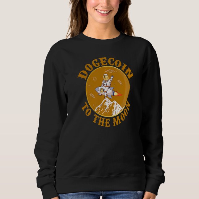 Moletom Dogecoin Cryptocurrency Moon Memory Crypto Hodl (Frente)
