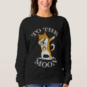 Moletom Dogecoin Dab À Lua Crypto Memory Doge Hodl Dab