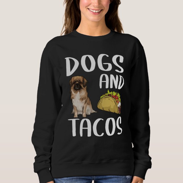 Moletom Dogs And Tacos Tibetan Spaniel Mexican Food (Frente)