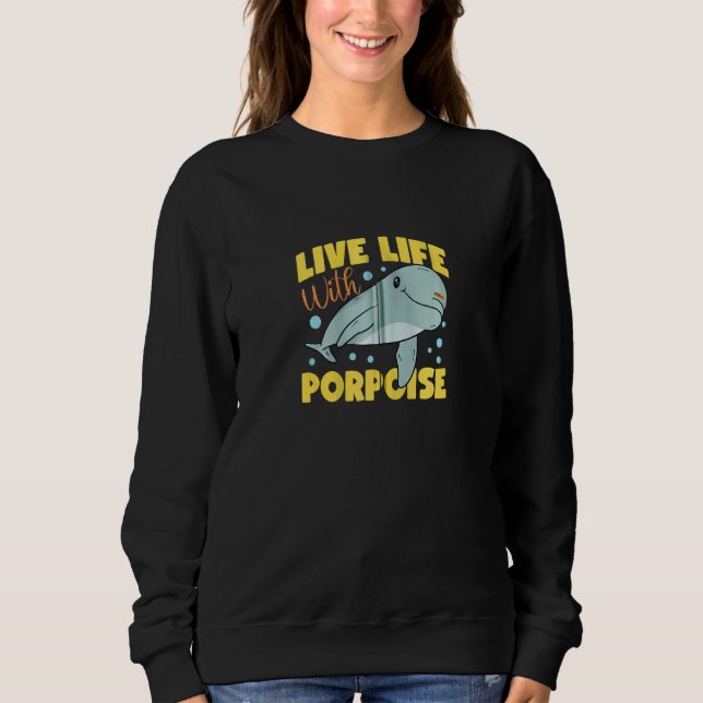 Moletom Dolphin Live Life With Porpoise Zip Hoodie (Frente)