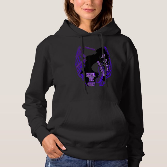 Moletom Domestic Violence Awareness Woman Wing Survival St (Frente)
