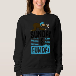Moletom Domingo é Funday Cabeça Sonolenta Preguiça de Slot