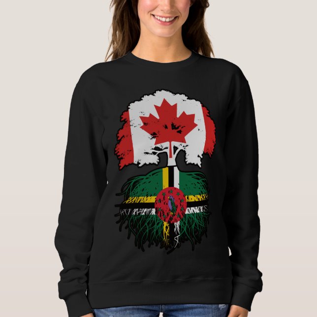 Moletom Dominica Canadense Canada Tree Roots Flag (Frente)