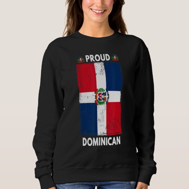 Moletom Dominican Republic Flag For Men & Proud Dominican  (Frente)