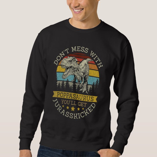Moletom Don Mess Com Poppopsaurus Engraçado Dinossauro Tia (Frente)