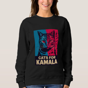 Moletom Dona de Gato sem Filhos está votando em Kamala Har