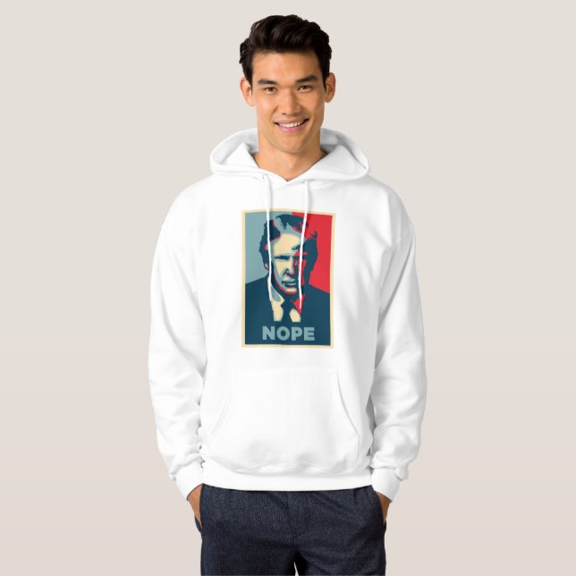 Moletom donald trump nope mens hoodie (Frente Completa)