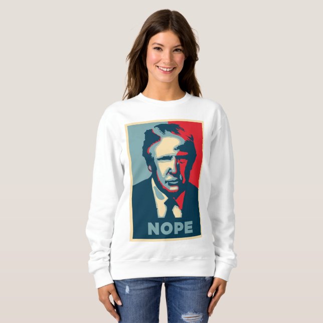 Moletom donald trump nope mulheres (Frente Completa)