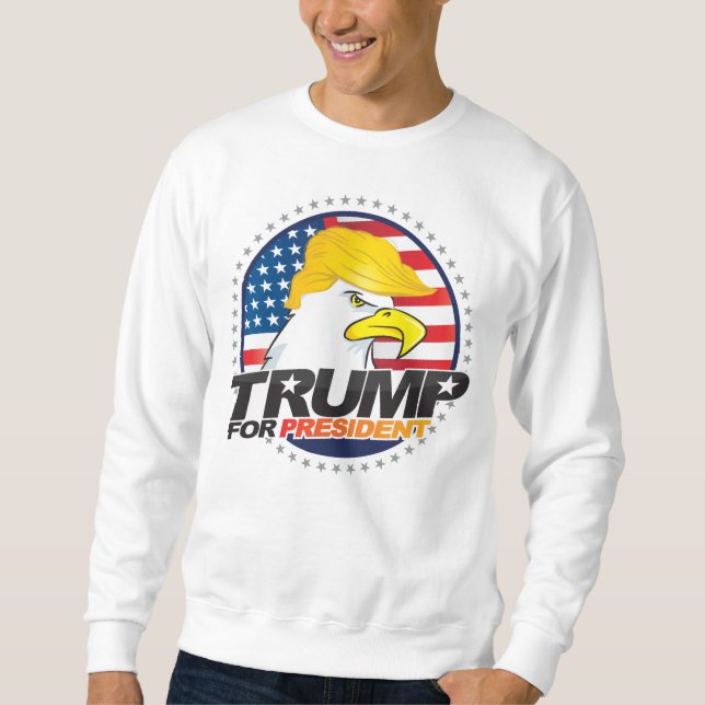 Moletom Donald Trump Para O Presidente Eagle Hair Sweater (Frente)