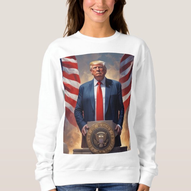 Moletom Donald Trump Sweatshirt engraçado e aleatória (Frente)