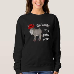 Moletom Donkey Burro Mule Com Red Hat Fedora